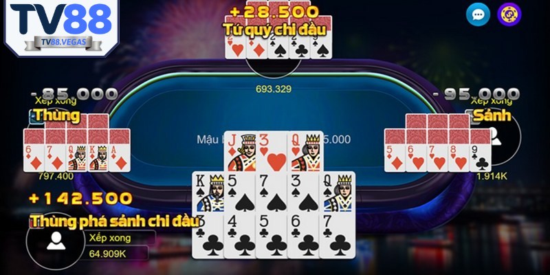 Mậu binh là trò chơi đòi hỏi sự tính toán và kiên nhẫn khi chơi 