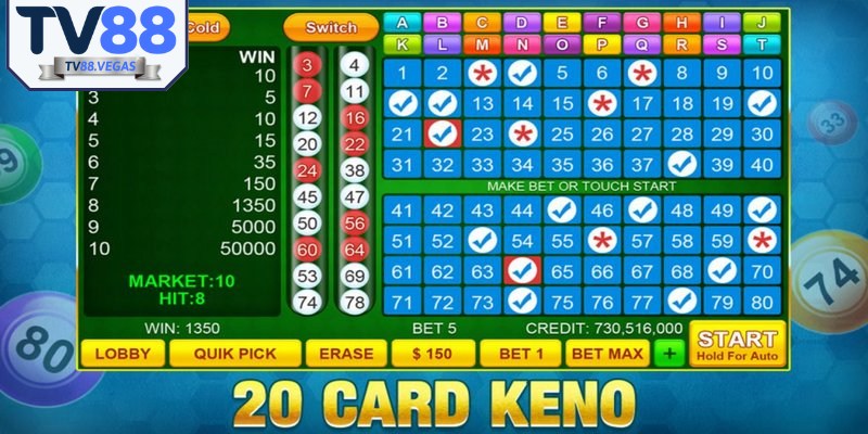 Keno có luật chơi đơn giản cùng tỷ lệ trả thưởng cao 