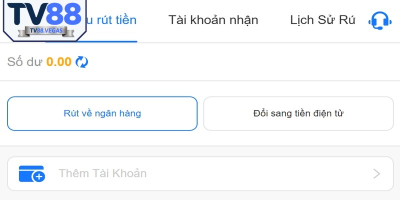 Các phương thức rút tiền TV88 thịnh hành.